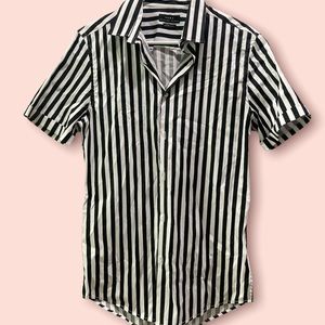 Zara Mens Super SlimFit Striped Dress Shirt | Size M
